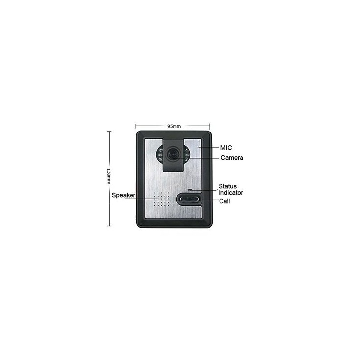 Intercomunicador portero video camara color inalambrico 3.5' intercom vigilancia seguridad casa wdp02 jr international - 4