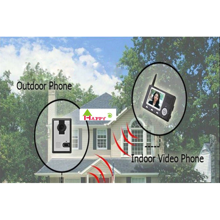 Home wireless video doorphone intercom 3.5' lcd display jr international - 6