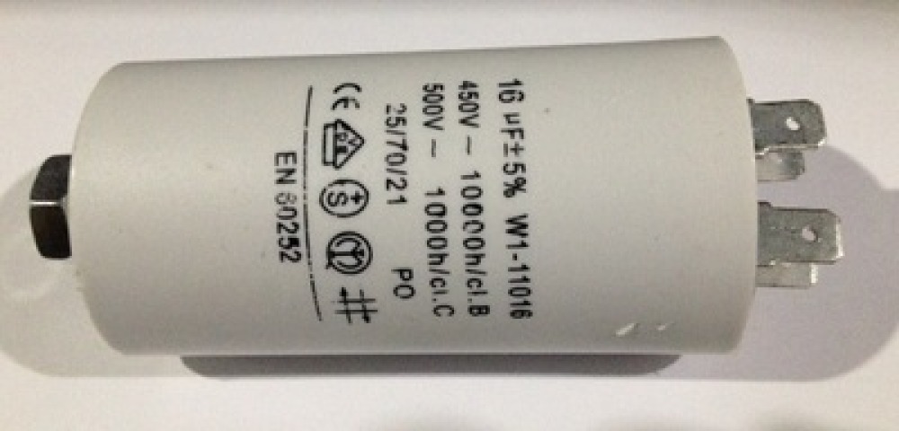 White Four Terminals Lead Motor Running Capacitor CBB60 16uF 450VAC jr international - 1