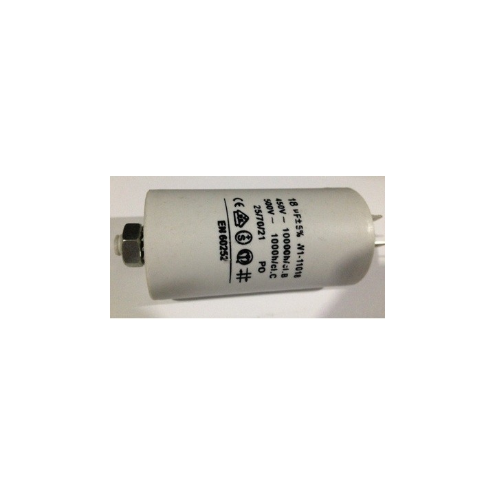 Capacitor 18 ouf 450 v + earth jr international - 1