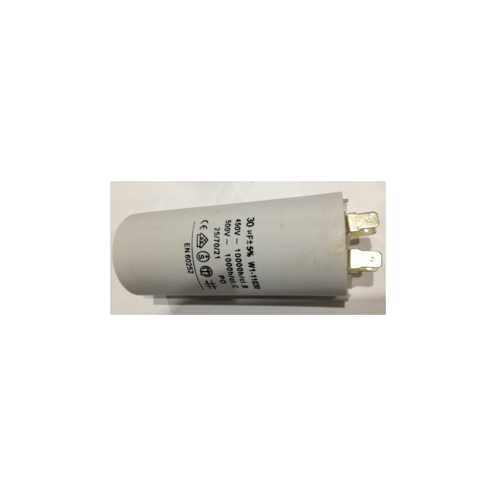 Capacitor 30 mf micro farad 450v 50 60hz universal motor start capacitor with terminal w1 11030 jr international - 1