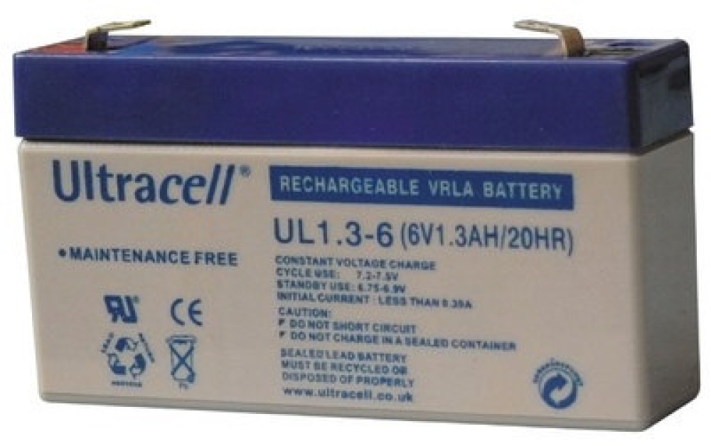 Bateria recargable estanco 6v 1.3ah acumulador plomo ul1 3.6v ja60a ja 60a alarma jablotron gel electricidad conrad - 1