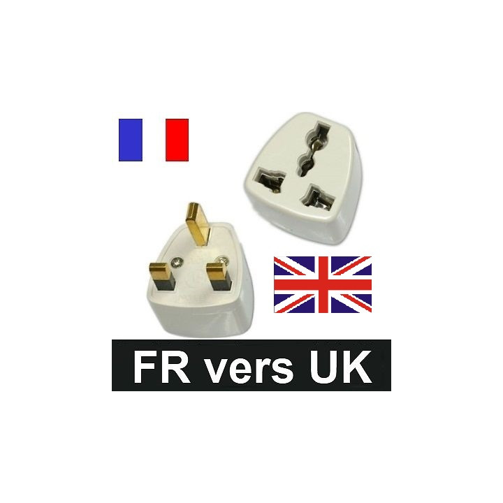 Adattatore elettrico presa europea verso presa inglese senza presa terra convertitore adattatore converter jr international - 2