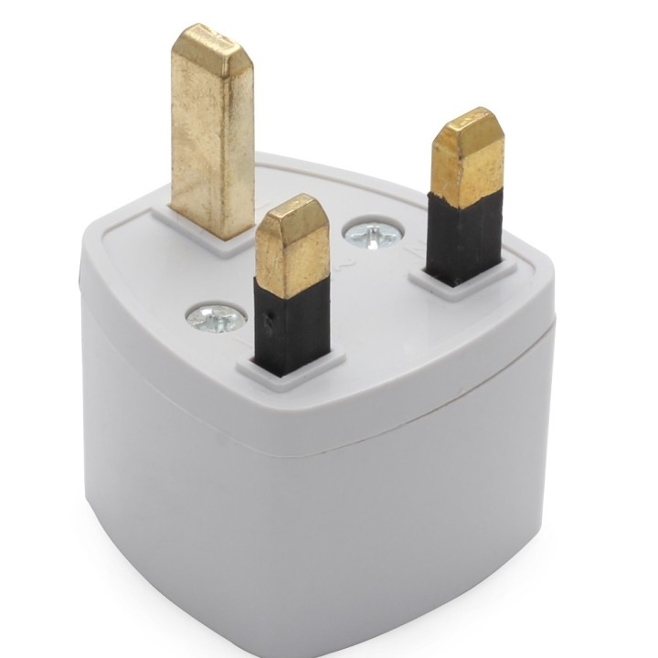 Adattatore elettrico presa europea verso presa inglese senza presa terra convertitore adattatore converter jr international - 3