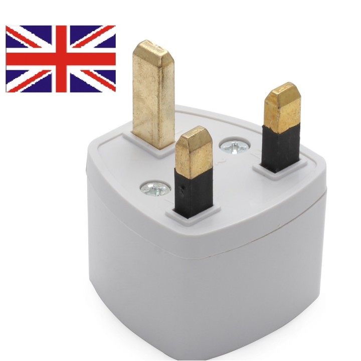 Adattatore elettrico presa europea verso presa inglese senza presa terra convertitore adattatore converter jr international - 1