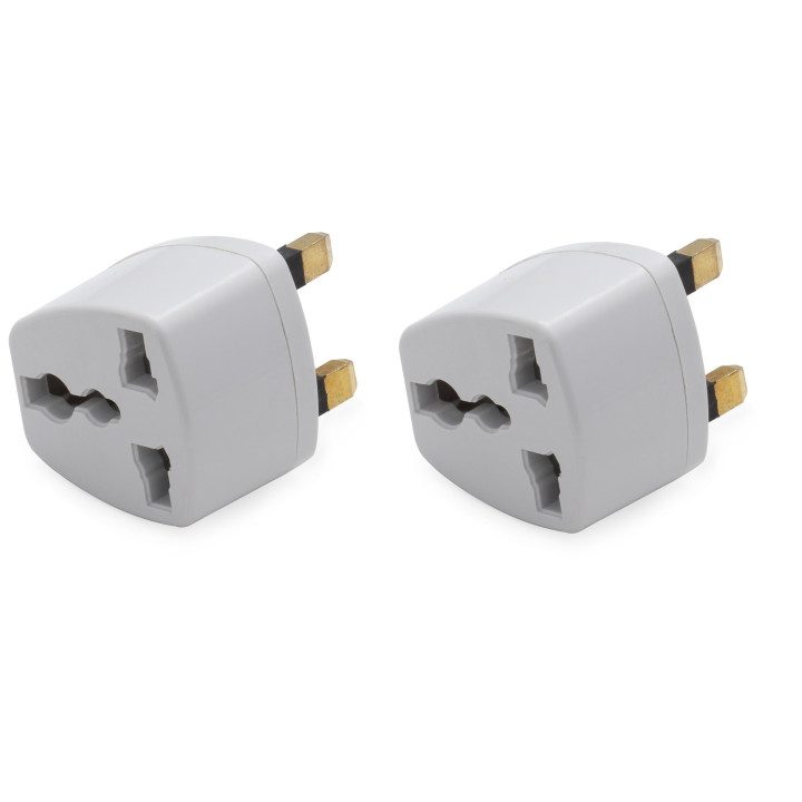2 adattatore elettrico presa europea verso presa inglese senza presa terra convertitore adattatore converter jr international - 