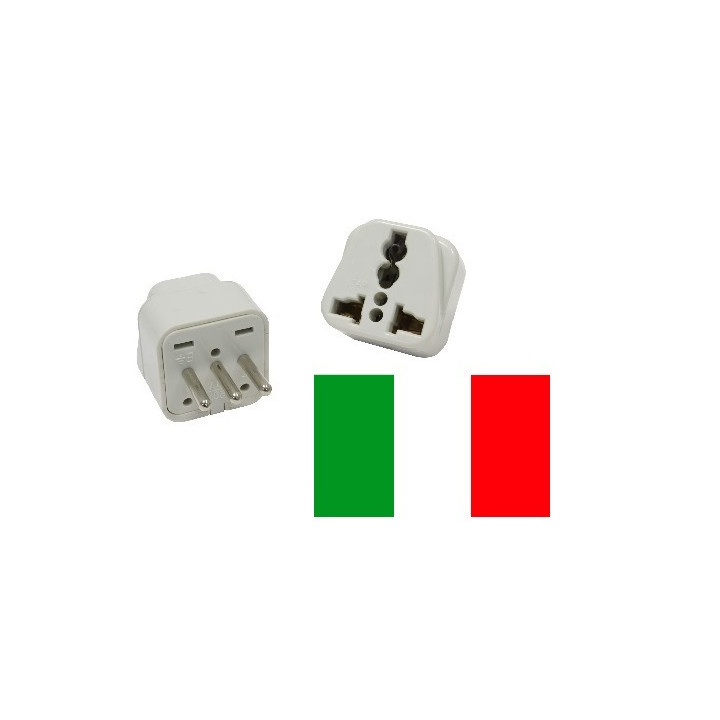 2 elektro-stecker-adapter italien europa 10a 250v zu reisen skross - 1