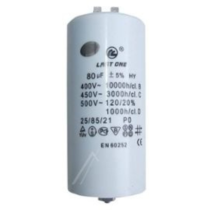 Capacitor 80uf / 450 v + earth jr international - 1