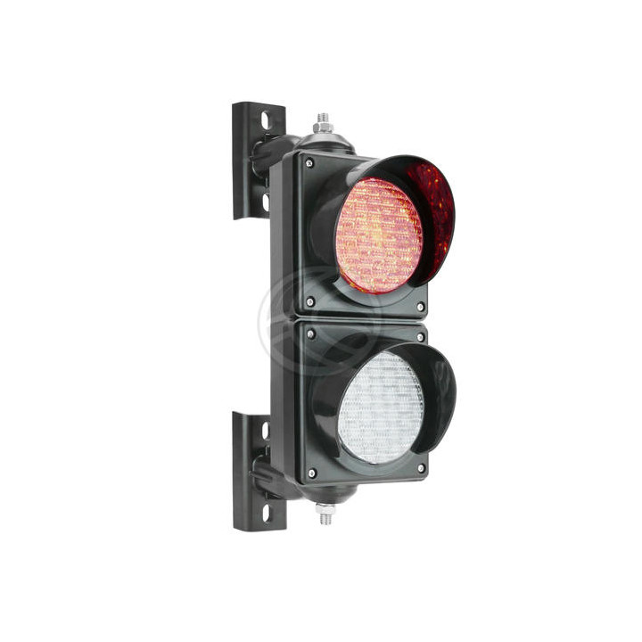 Semaforo a 2 luci verde rossa 220vca segnalatore ottico luce fissa accesso parcheggio garage ea - 5
