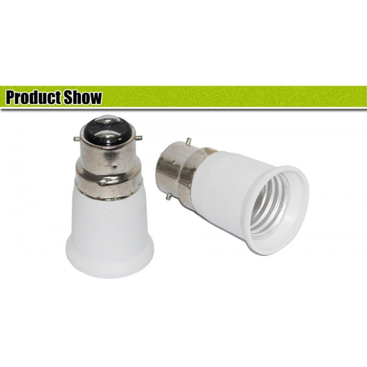 2 pcs b22 to e27 light for led light lamp bulbs base holder adapter converter 12v 24v 48v 220v lampholder conversion jackyled - 