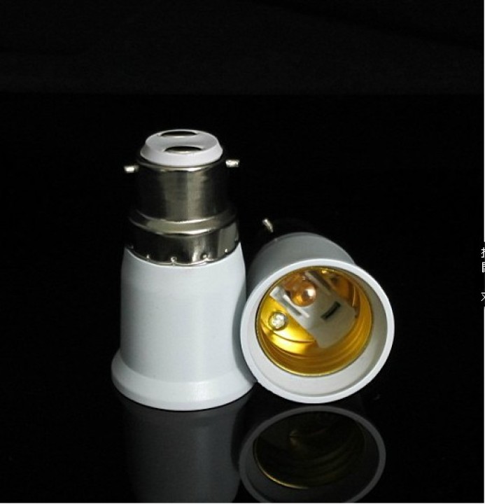 2 pcs b22 to e27 light for led light lamp bulbs base holder adapter converter 12v 24v 48v 220v lampholder conversion jackyled - 