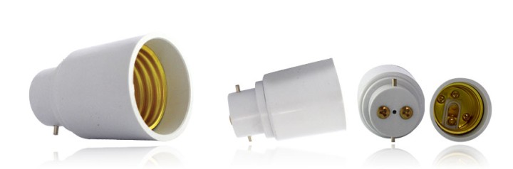B22 auf e27 adapter converter lampenfassung lampe led 12v 24v 48v-buchse anpassung 220v jr international - 1
