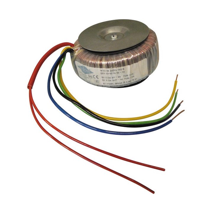Trasformatore toroidale 230 v / 60 hz 50 200 va 2 x 12v conversione convertitore di conversione sedlbauer - 1