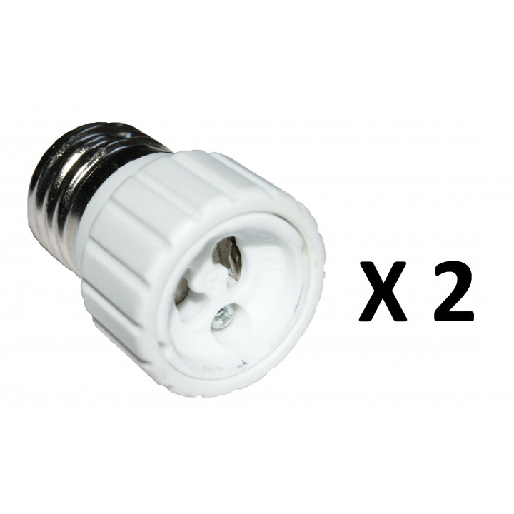 2 gu10 e27 adaptador convertidor lámpara portalámparas llevó 12v 24v 48v 220v zócalo de adaptación jr international - 1