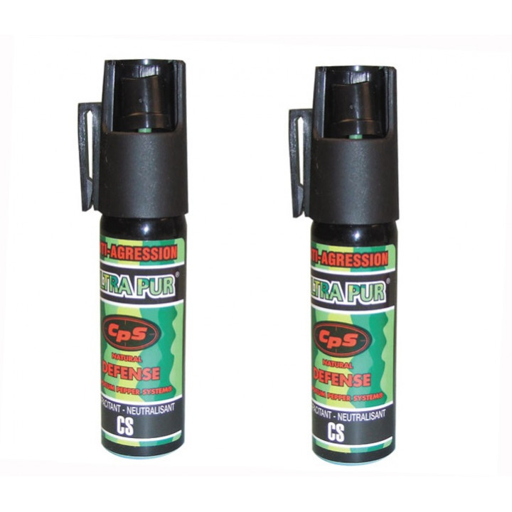2 spray di difesa gas paralizzante al pepe 25ml modello piccolo bomba lacrimogena bomboletta spray pepe jr international - 2