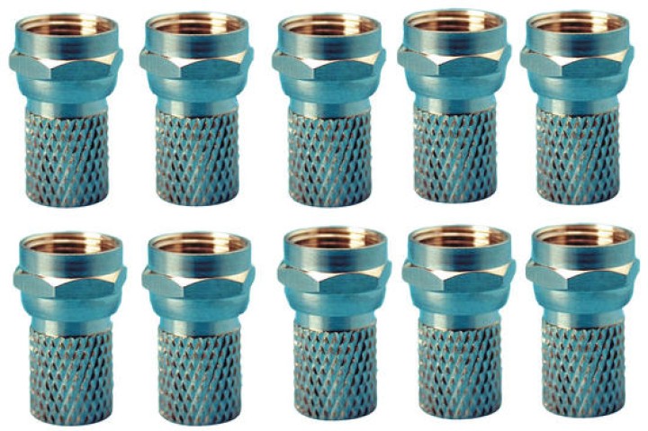 Spina f da avvitare 7mm per cavo coassiale ø7mm (10 pezzi) velleman - 1