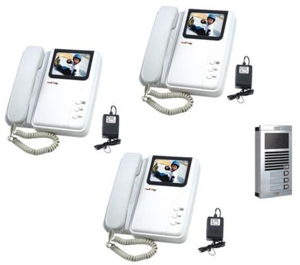 Intercom electronic colour intercom surface (1 camera + 3 monitors) jr international - 1