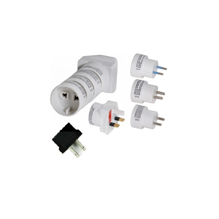 Adaptador electrico multienchufes europa gran bretana estados unidos canada medio oriente paises asiaticos adaptador convertidor