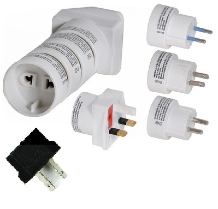 Adaptador electrico multienchufes europa gran bretana estados unidos canada medio oriente paises asiaticos adaptador convertidor
