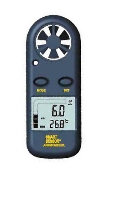 Misure di velocità del vento anemometro digitale termometro digitale lcd sport anemometro am02 jr international - 1