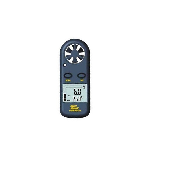 Anemometro digital medida velocidad viento termometro numerico pantalla lcd sport anenometer am02 inovalley - 1