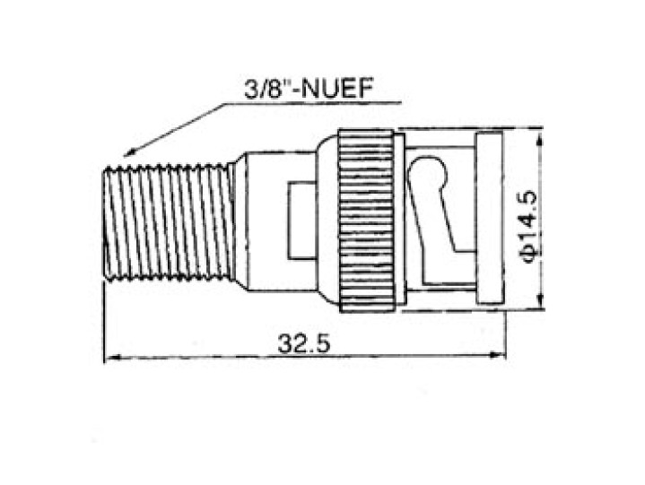 Adaptador clavija de conexion f bnc macho cbnc12 convertidor jr  international - 1