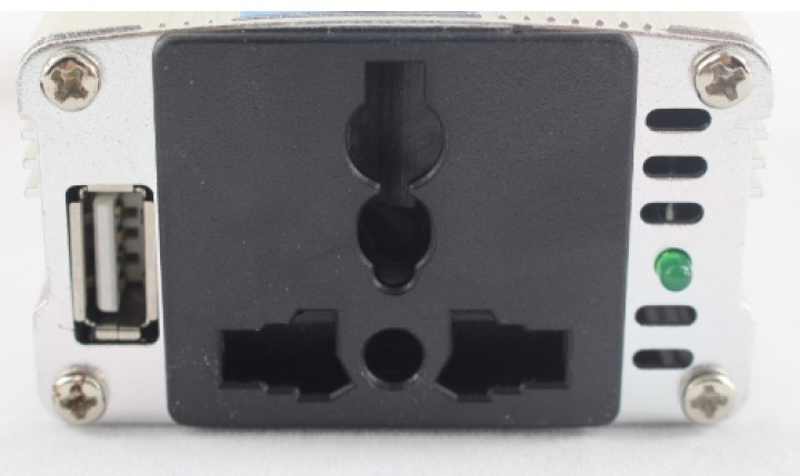 Converter 12v to 220v 150w 300w usb plug into cigarette lighter peak and universal adapter jr international - 1