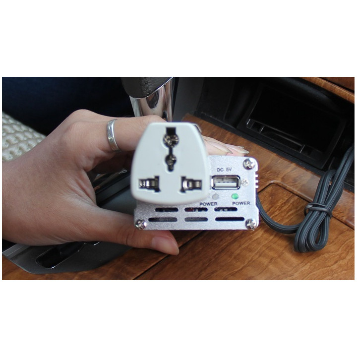 12v a 220v convertidor conector usb 300w 150w en el encendedor pico más ligero y adaptador universal jr international - 5