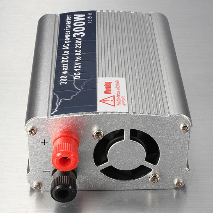12v a 220v 300w convertidor de 600w pico usb pinzas de cocodrilo conector y adaptador universal jr international - 2