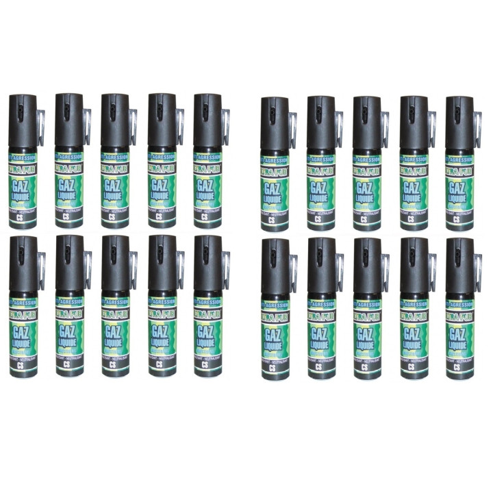20 spray gas paralizzante bomboletta lacrimogena cs x 2% 25ml modello piccolo spray anti agressione jr international - 2