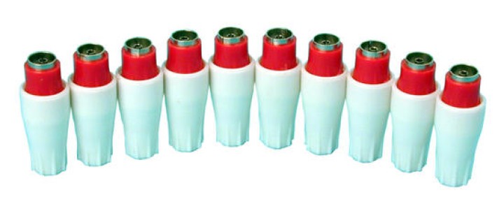 Spina coassiale femmina 9.5 mm (10 pezzi) spina spine prese alimentazione presa elettrica legrand - 1