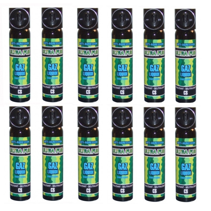 12 aerosol gas paralisante 2% 75ml gran modelo cs spray cs spray cs spray lacrimogneo gas defensa aerosoles seguridad jr interna