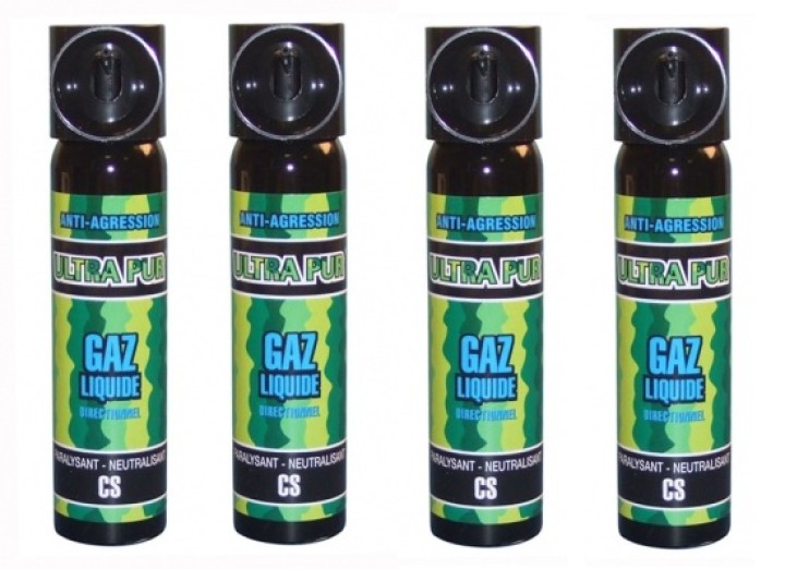 Spray gas paralizzante cs 2% 75ml modello grande gas lacrimogeno cs spray legittima difesa cs spray jr international - 2