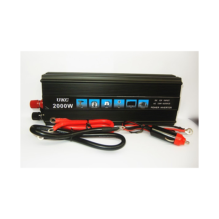 Convertidor electrónico tensión 12cc 220vca 2000w 12 220 12v 220v eléctrico 210v 230v 235 240v cen - 5