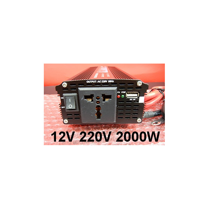 Convertidor electrónico tensión 12cc 220vca 2000w 12 220 12v 220v eléctrico 210v 230v 235 240v cen - 6