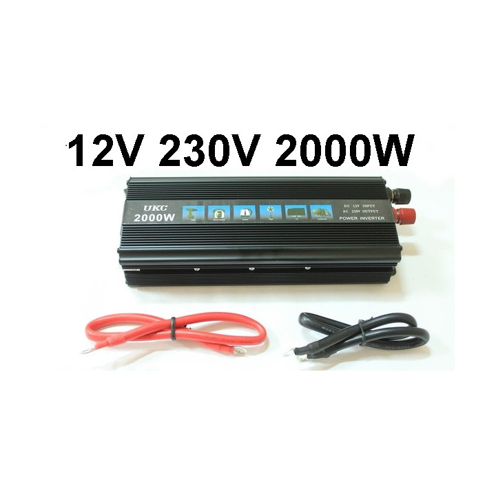 Convertidor electrónico tensión 12cc 220vca 2000w 12 220 12v 220v eléctrico 210v 230v 235 240v cen - 10