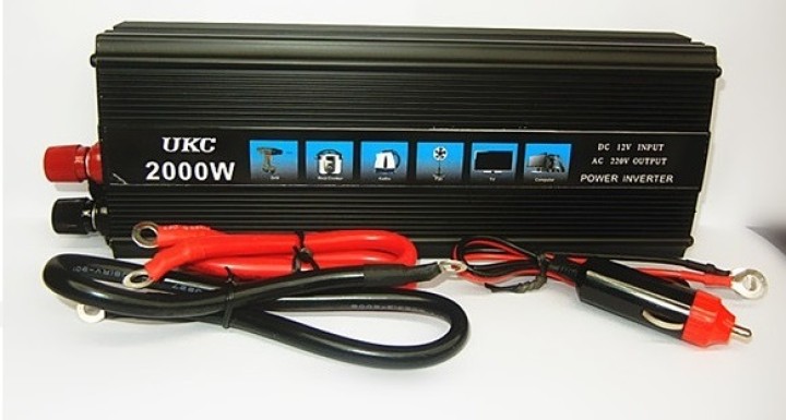 Sinusahnlicher wechselrichter 2000w 12vdc eingang 230vac ausgang schutzkontakt (franzosisches system) automatischer neustart jr 