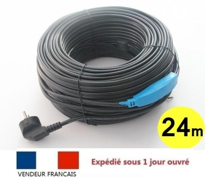 Antigelo riscaldamento elettrico cavo di tubo cavo di 24 m shpt-24m con termostato tubo dell'acqua jr international - 1