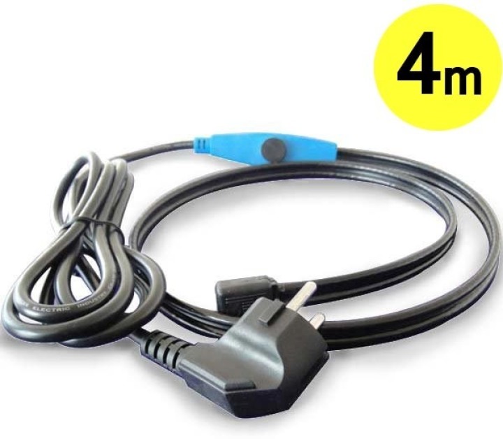 Anticongelante cable eléctrico cable de 4m shpt-4m tubo de calefacción con termostato manguera de agua jr international - 1