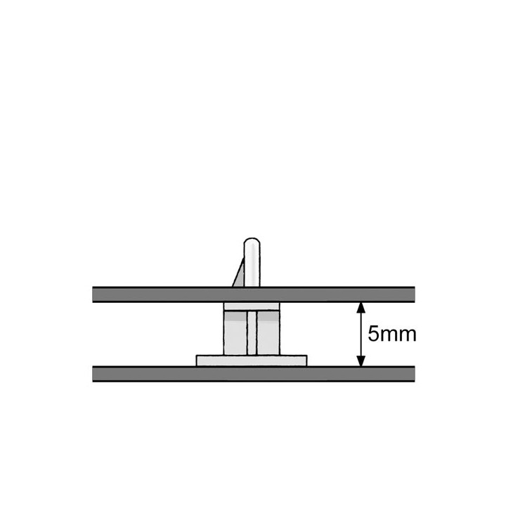 Soporte para circuitos impresos ( unidad) apertura 4mm altura 5mm jr  international - 2