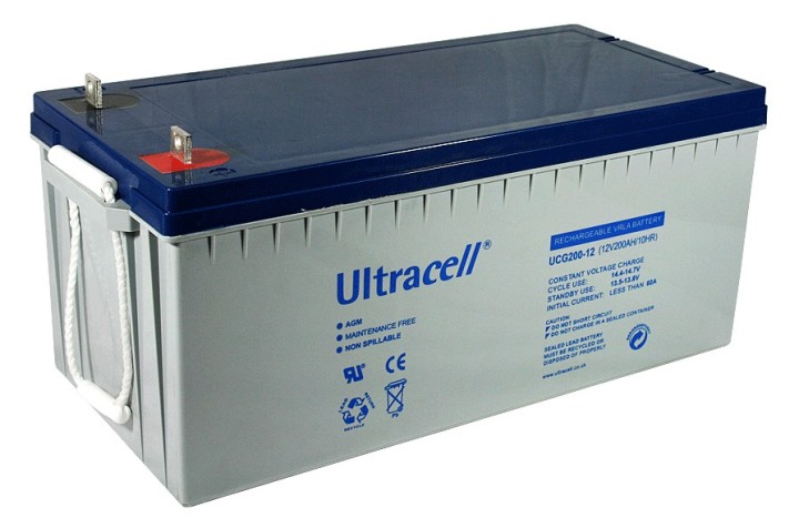 Rechargeable battery 12v 200ah ucg200 12 solar aeolianrechargeable battery lead calcium battery jr international - 1