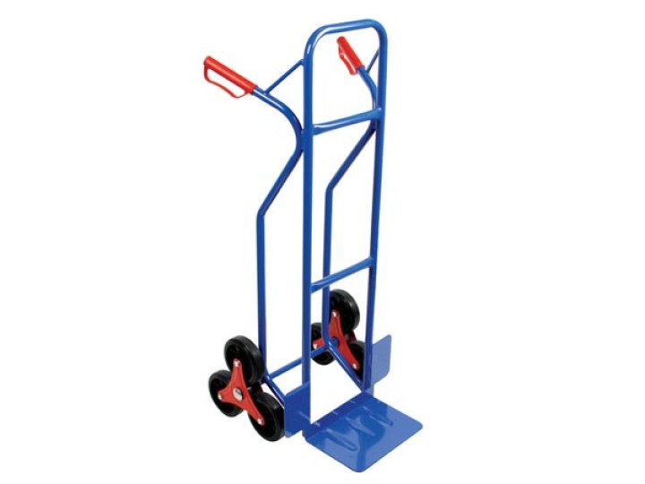 Stair climbing 6 wheel hand truck 150kg trolley handling oht6 perel package goods transportation velleman - 1