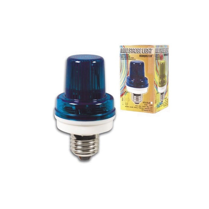 Mini flash stroboscopico portalampada e27 220v 1w 10 led luce blu illuminazione stroboscopica vdlslb velleman - 1