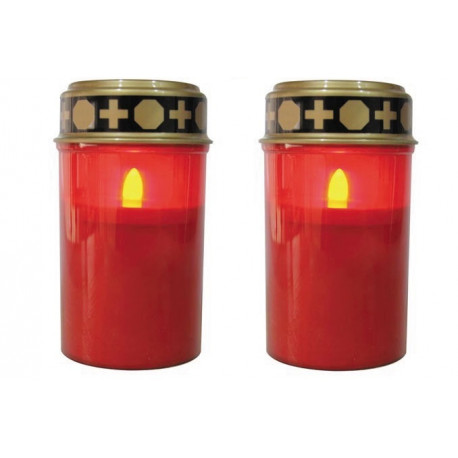 Pack 2 led candle cemetery