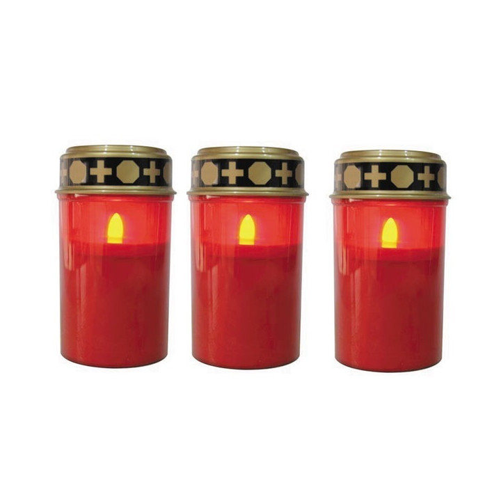 Pack 3 led candle cemetery jr international - 7