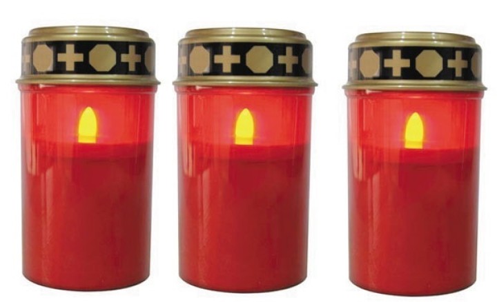 Pack 3 novena de la noche lamp led iluminacion ampulosa vela a pilas jr international - 7