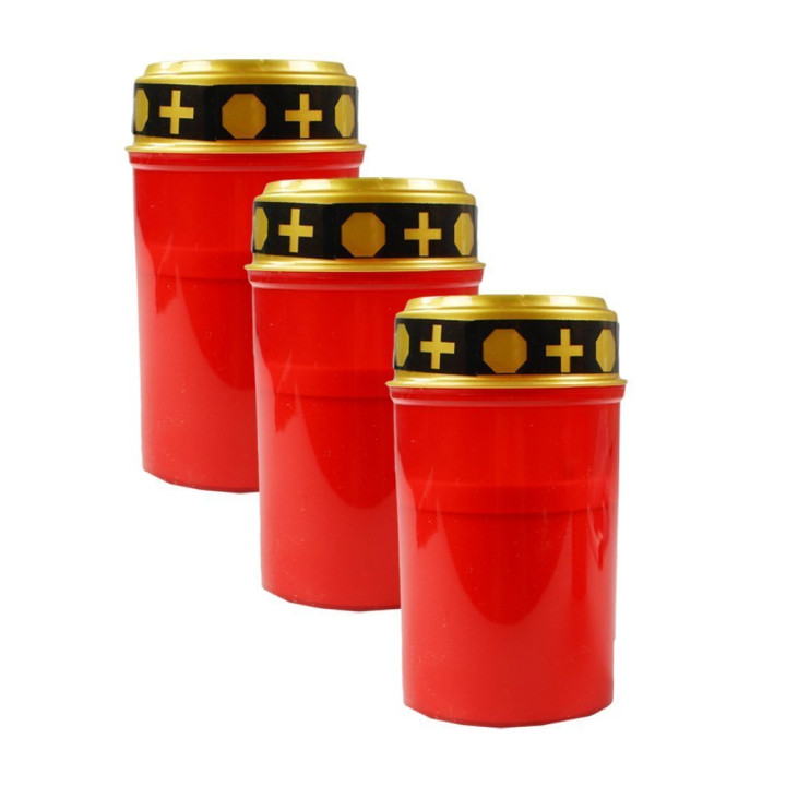 Pack 3 led candle cemetery jr international - 1