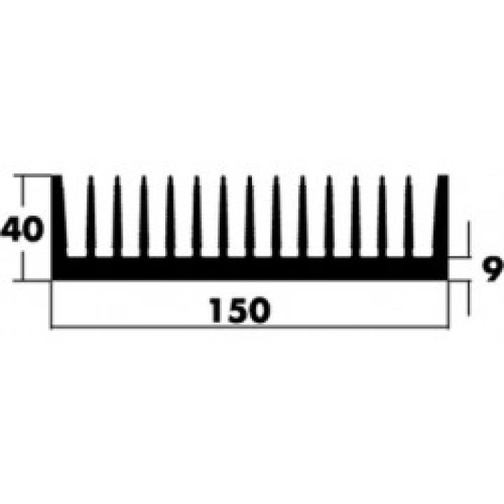 Sink radiatore 150 x 100 x 40 mm 1.15 ° C / W ref: qurapa8265100 jr international - 1