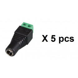 5.5 x 2.1mm enchufe de CC a los tornillos de conexión hembra (5 piezas) CD021 velleman - 1