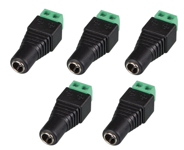 5,5 x 2,1 millimetri spina CC ai bulloni di connessione femmina (5 pc) CD021 velleman - 5
